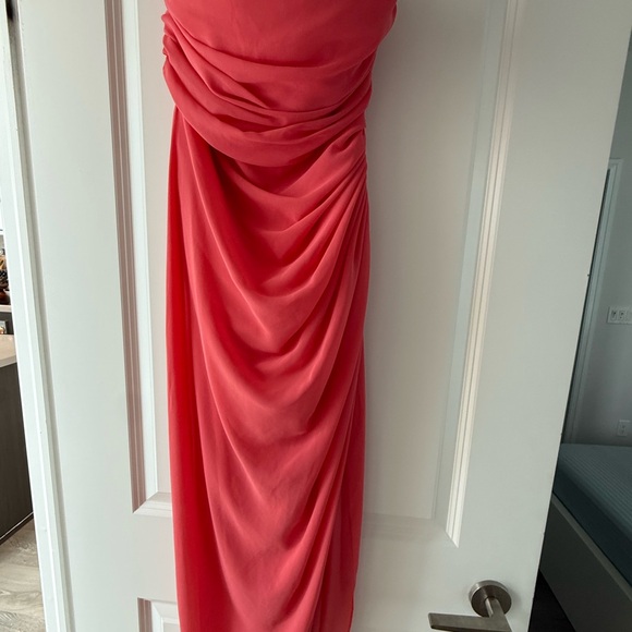 Zara Dresses & Skirts - Zara Coral Pink Draped Maxi Dress
